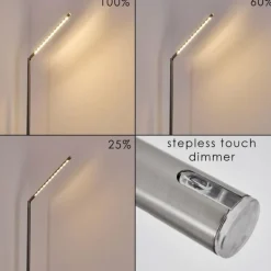 Lampadaire Deje LED Nickel mat, 1 lumière