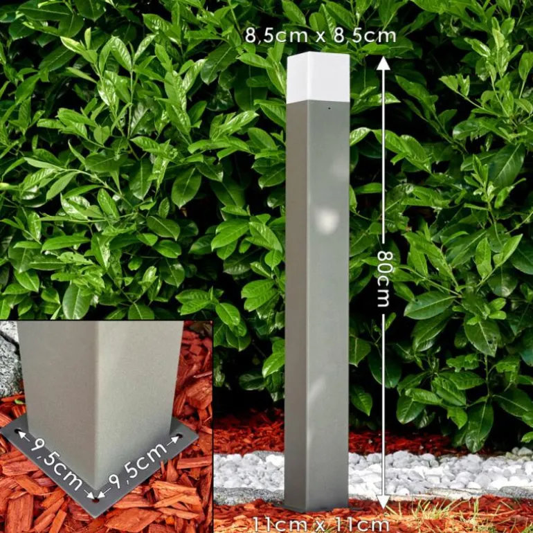 Lampadaire d'extérieur Algier LED Anthracite, 1 lumière