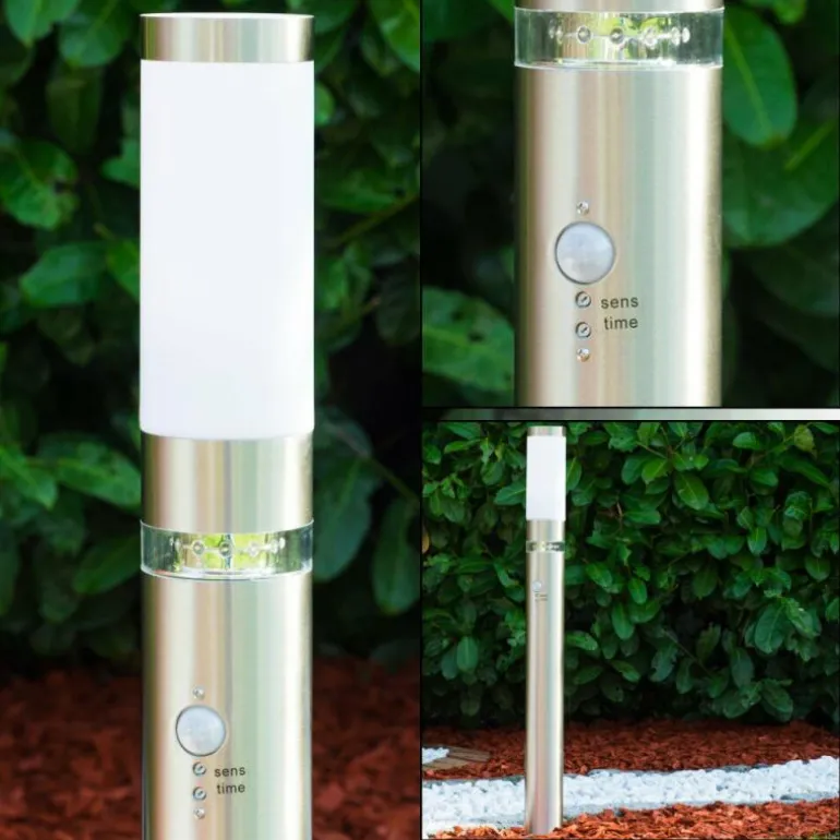Lampadaire d'extérieur Avize Acier inoxydable, 1 lumière, Détecteur de mouvement