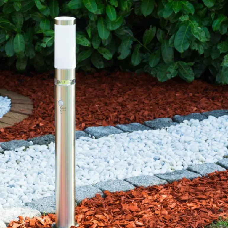 Lampadaire d'extérieur Avize Acier inoxydable, 1 lumière, Détecteur de mouvement
