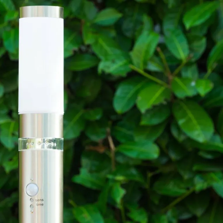 Lampadaire d'extérieur Avize Acier inoxydable, 1 lumière, Détecteur de mouvement