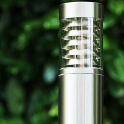 Lampadaire d'extérieur Dakar Acier inoxydable, 1 lumière