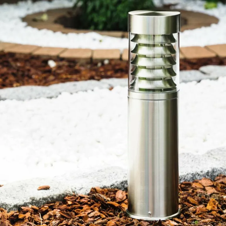 Lampadaire d'extérieur Dakar Acier inoxydable, 1 lumière