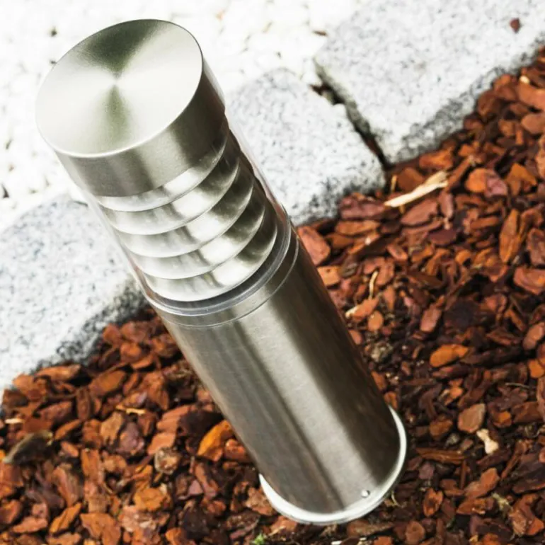 Lampadaire d'extérieur Dakar Acier inoxydable, 1 lumière