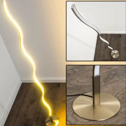 Lampadaire Dillon LED Nickel mat, 1 lumière
