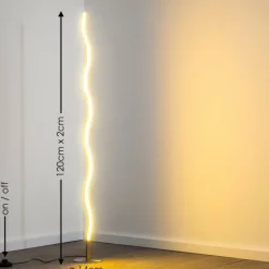 Lampadaire Dillon LED Nickel mat, 1 lumière