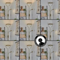 Lampadaire Donna LED Laiton, 2 lumières