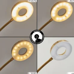 Lampadaire Donna LED Laiton, 2 lumières