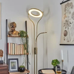 Lampadaire Donna LED Laiton, 2 lumières