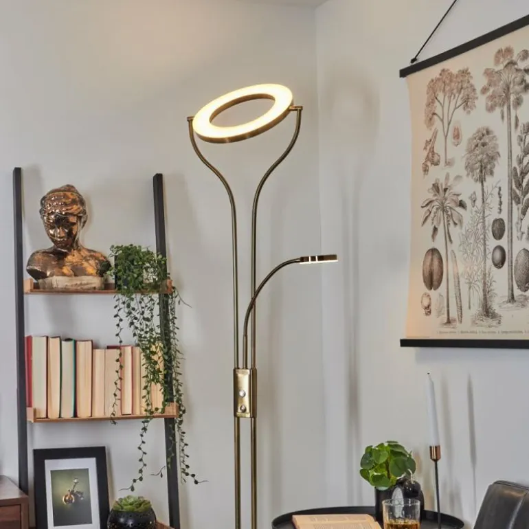 Lampadaire Donna LED Vieux laiton, 2 lumières
