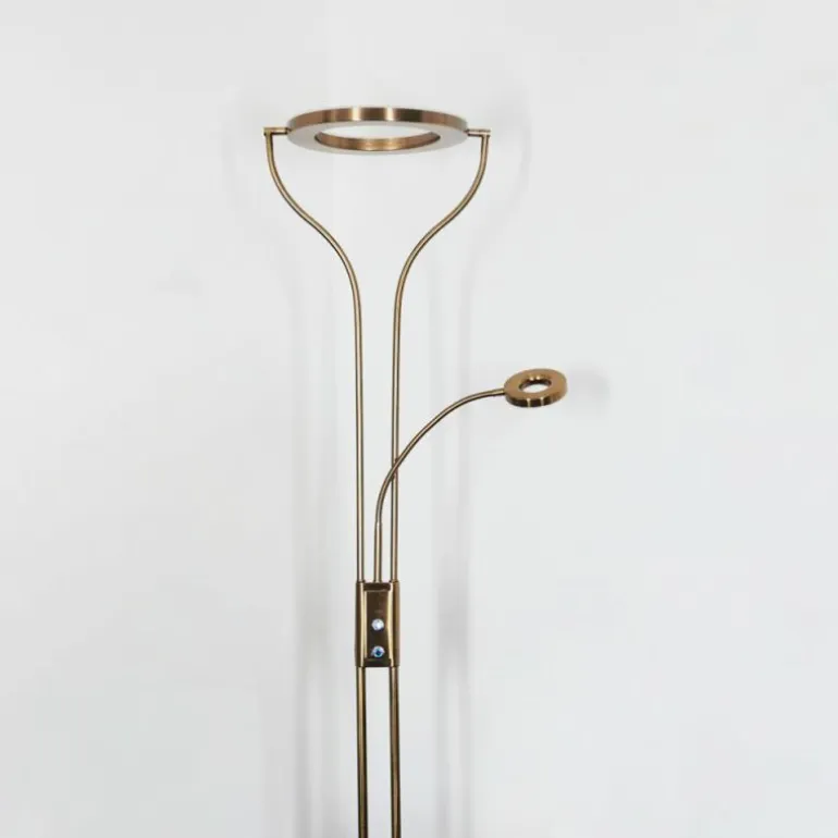 Lampadaire Donna LED Vieux laiton, 2 lumières