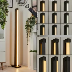 Lampadaire Dubuisson LED Anthracite, 1 lumière, Télécommandes
