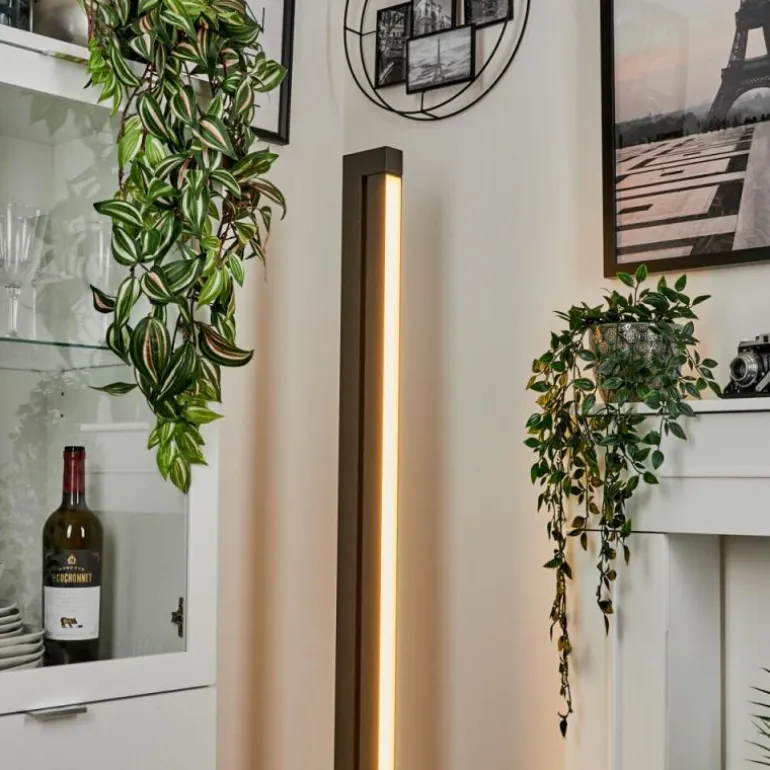 Lampadaire Dubuisson LED Anthracite, 1 lumière, Télécommandes