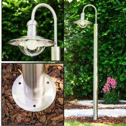 Lampadaire extérieur Elima Acier inoxydable, 1 lumière