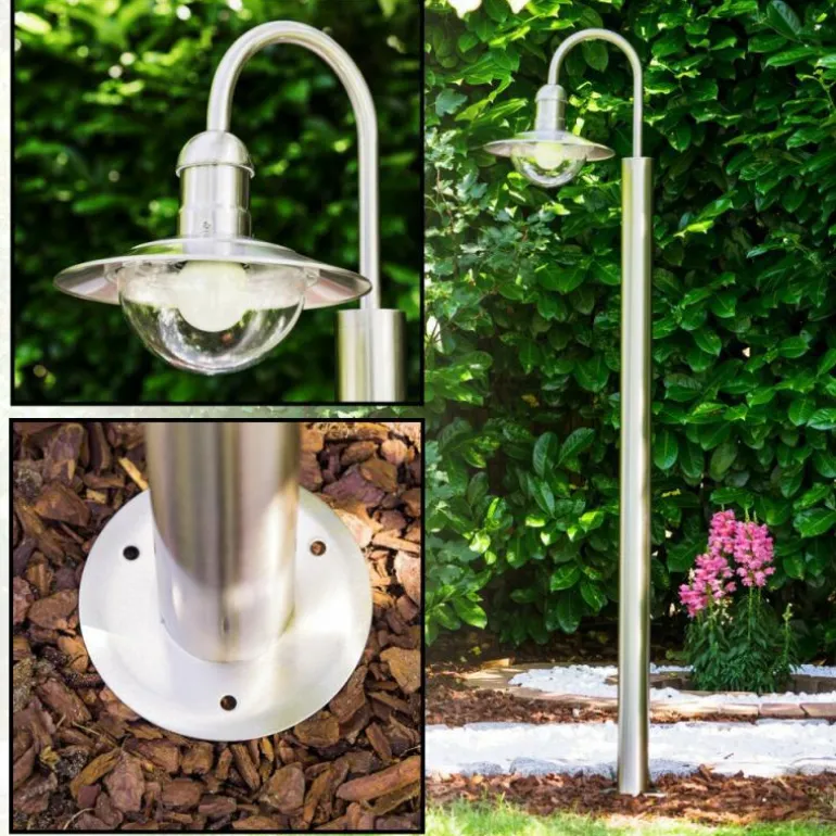 Lampadaire extérieur Elima Acier inoxydable, 1 lumière