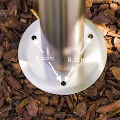 Lampadaire extérieur Elima Acier inoxydable, 1 lumière