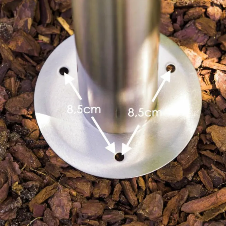 Lampadaire extérieur Elima Acier inoxydable, 1 lumière