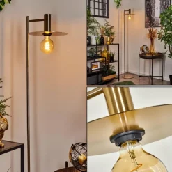 Lampadaire Faido Laiton, 1 lumière