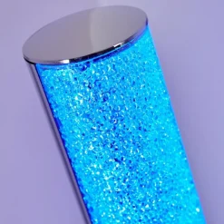 Lampadaire Flaut LED Chrome, 1 lumière, Télécommandes, Changeur de couleurs