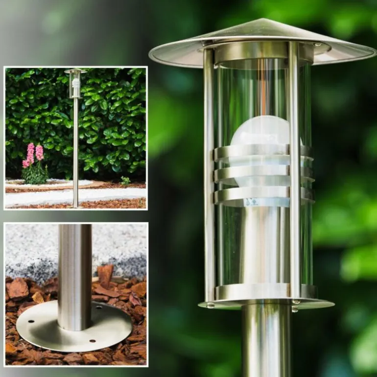 Lampadaire Fukuoka Acier inoxydable, Transparent, 1 lumière