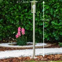 Lampadaire Fukuoka Acier inoxydable, Transparent, 1 lumière