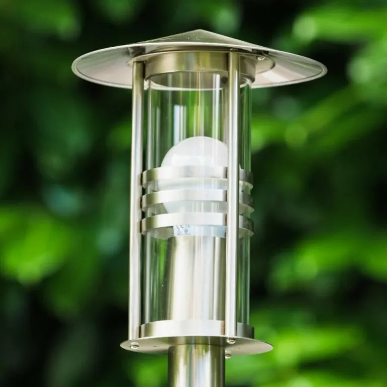 Lampadaire Fukuoka Acier inoxydable, Transparent, 1 lumière