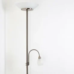 Lampadaire Gismaro Nickel mat, 3 lumières