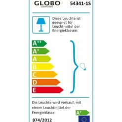 Lampadaire Globo ELLIOTT Nickel mat, 1 lumière