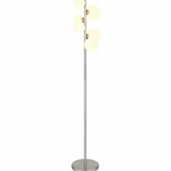 Lampadaire Globo RIHA LED Nickel mat, 6 lumières
