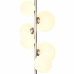 Lampadaire Globo RIHA LED Nickel mat, 6 lumières