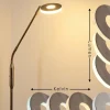 Lampadaire Gulkana LED Nickel mat, 1 lumière, Changeur de couleurs