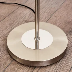 Lampadaire Gulkana LED Nickel mat, 1 lumière, Changeur de couleurs