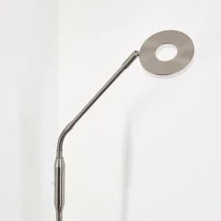 Lampadaire Gulkana LED Nickel mat, 1 lumière, Changeur de couleurs