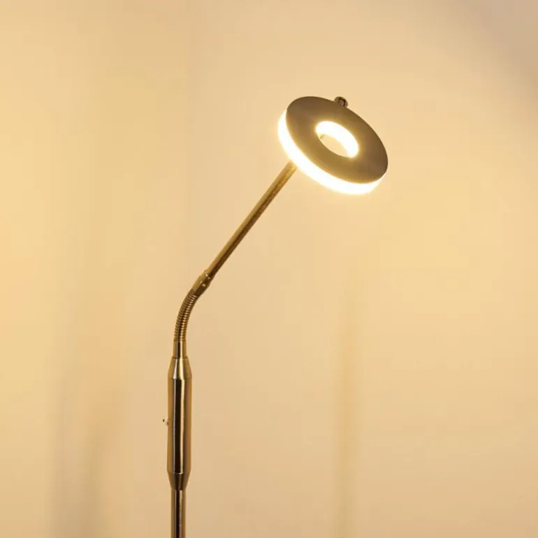 Lampadaire Gulkana LED Nickel mat, 1 lumière, Changeur de couleurs