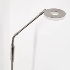 Lampadaire Gulkana LED Nickel mat, 1 lumière, Changeur de couleurs