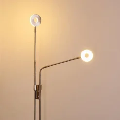 Lampadaire Gulkana LED Nickel mat, 2 lumières