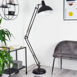 Lampadaire Hallsta Chrome, Noir, 1 lumière