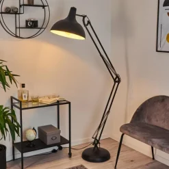 Lampadaire Hallsta Chrome, Noir, 1 lumière
