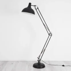 Lampadaire Hallsta Chrome, Noir, 1 lumière