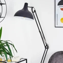 Lampadaire Hallsta Chrome, Noir, 1 lumière