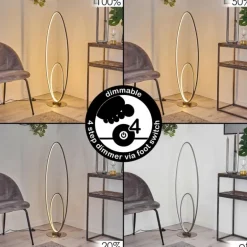 Lampadaire Harpeth LED Gris, 1 lumière