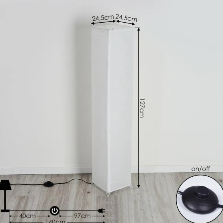 Lampadaire Hauhui Noir, 2 lumières