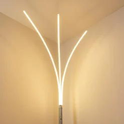 Lampadaire Horpmaal LED Chrome, 3 lumières