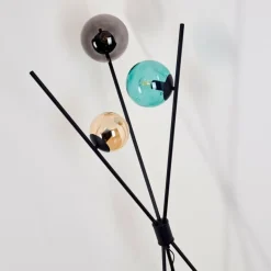 Lampadaire Iroquois Multicolore, Noir, 3 lumières