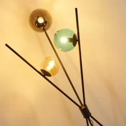 Lampadaire Iroquois Multicolore, Noir, 3 lumières
