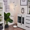 Lampadaire Javel Chrome, Blanc, 3 lumières