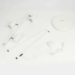 Lampadaire Javel Chrome, Blanc, 3 lumières