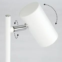 Lampadaire Javel Chrome, Blanc, 3 lumières