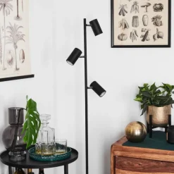Lampadaire Javel Chrome, Noir, 3 lumières