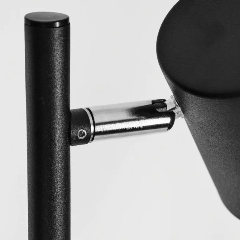 Lampadaire Javel Chrome, Noir, 3 lumières